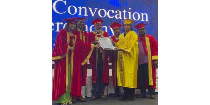 Dr. Thejo Kumari Amudala Receives Professional Ph.D.